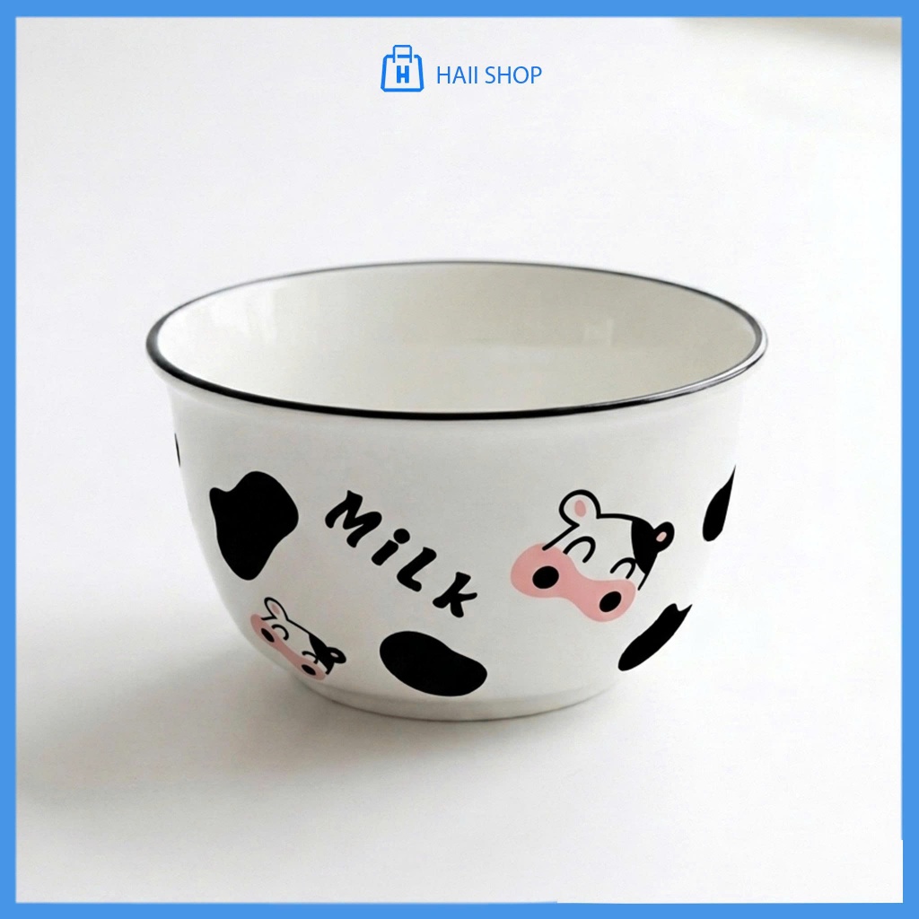 Bát Sứ Ăn Cơm Họa Tiết Dễ Thương – Chén Sứ Cao Cấp, Bền Đẹp, Kích Thước 11x6.5cm
