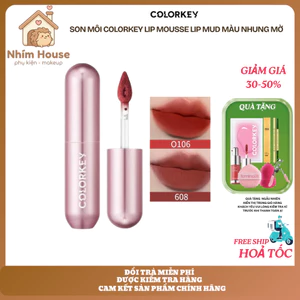 COLORKEY Son Môi Lip Mousse Lip Mud Màu Nhung Mờ Xinh Xắn 2g | NHÍM HOUSE