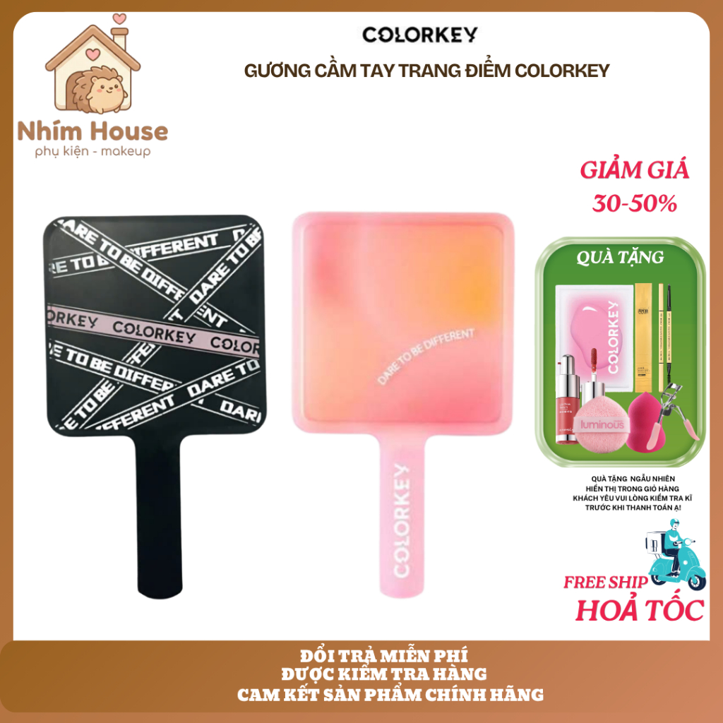 COLORKEY Gương cầm tay trang điểm nhỏ gọn tiện lợi | NHÍM HOUSE