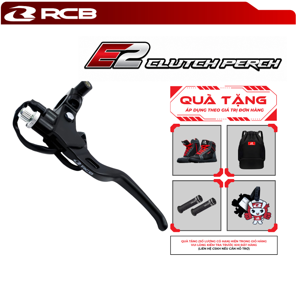 Tay Côn Dây RCB E2 Bên Trái Nhôm Đúc Ghi Đông 22mm Cho Exciter Winner Raider
