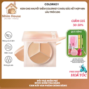 COLORKEY Kem che khuyết điểm 3 màu sắc kết hợp mịn lâu trôi 3.9g | NHÍM HOUSE
