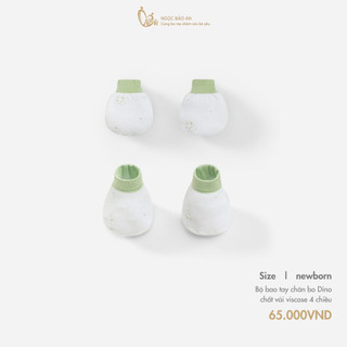 M&B (0-3M) Set bao tay chân bo cho bé sơ sinh chất Viscose mềm mịn bảo vệ tay bé không bị ngấn