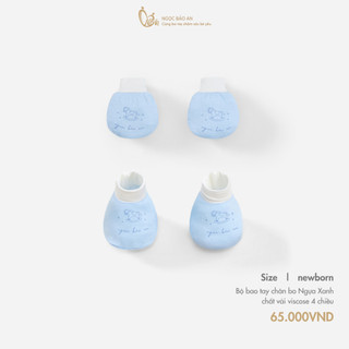 M&B (0-3M) Set bao tay chân bo cho bé sơ sinh chất Viscose mềm mịn bảo vệ tay bé không bị ngấn