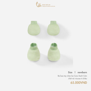 M&B (0-3M) Set bao tay chân bo cho bé sơ sinh chất Viscose mềm mịn bảo vệ tay bé không bị ngấn