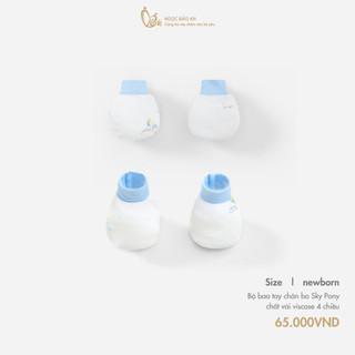 M&B (0-3M) Set bao tay chân bo cho bé sơ sinh chất Viscose mềm mịn bảo vệ tay bé không bị ngấn