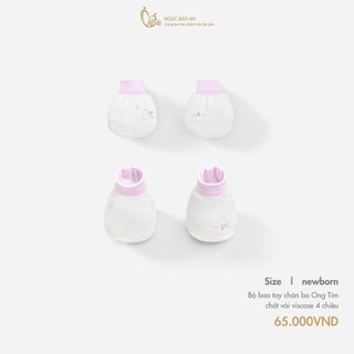 M&B (0-3M) Set bao tay chân bo cho bé sơ sinh chất Viscose mềm mịn bảo vệ tay bé không bị ngấn