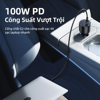 UGREEN Sạc ô tô 130W PD3.0 Sạc siêu nhanh 3 cổng USB-A+USB-C cho iPhone 17 16 15 pro max Xiaomi OPPO,Car Charger