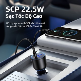 UGREEN Sạc ô tô 130W PD3.0 Sạc siêu nhanh 3 cổng USB-A+USB-C cho iPhone 17 16 15 pro max Xiaomi OPPO,Car Charger