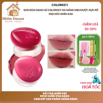 Son Bùn Dạng Hủ Colorkey Đa Năng Mịn Mượt, Rực Rỡ Mọi Góc Nhìn 4.5g | NHÍM HOUSE