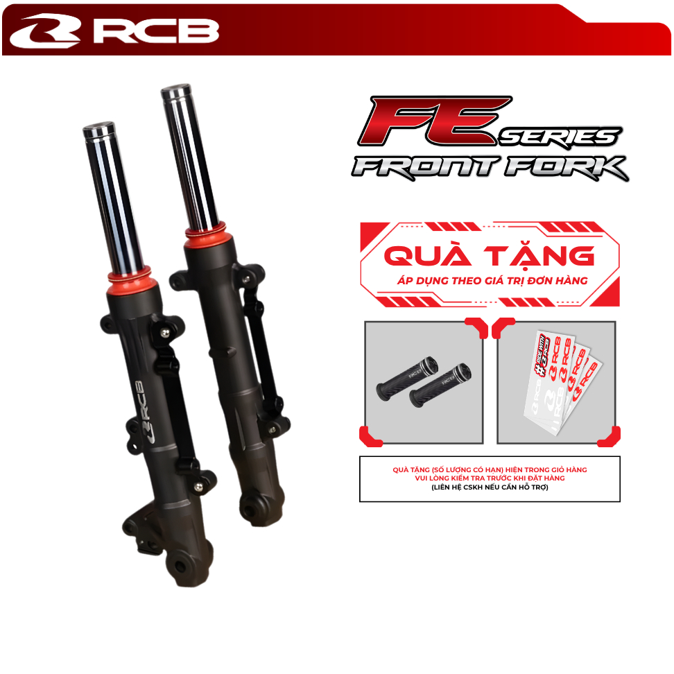 Phuộc Trước RCB FE Series Cho  Exciter 135/150 - Winner - Click-Vario 125/150 – Giảm Xóc Êm
