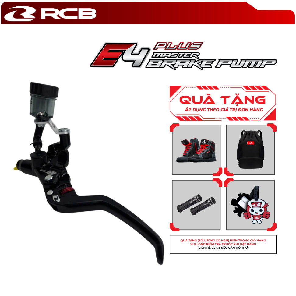 Tay Thắng Dầu RCB E4+ 14mm Bình Dầu Rời Có Chỉnh Khoảng Cách - Universal Xe Máy