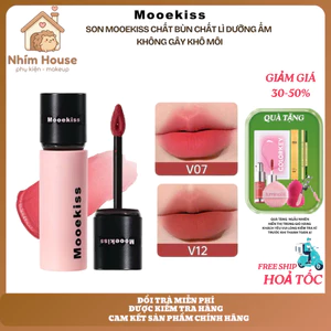 Son MOOEKISS chất bùn chất lì lâu trôi dưỡng ẩm không gây khô môi 3g | NHÍM HOUSE
