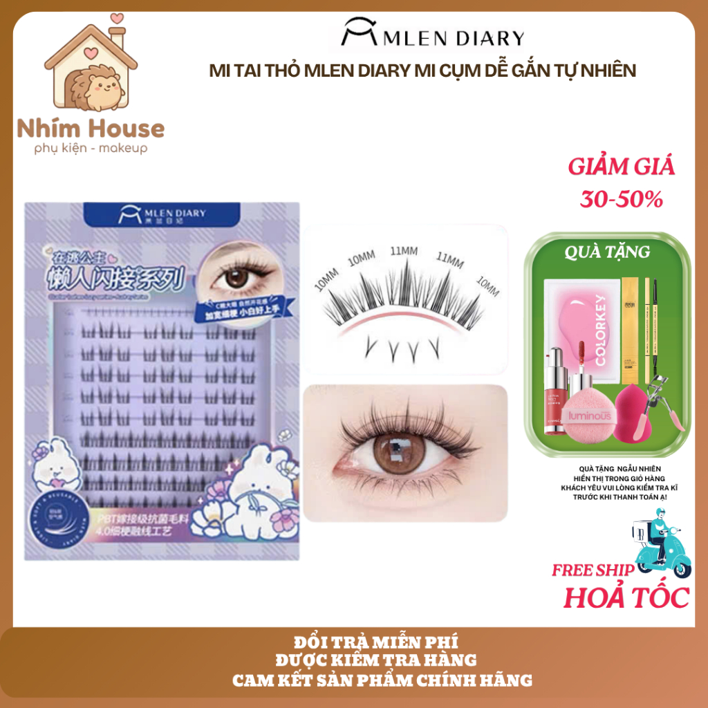 MLEN DIARY Mi THỎ Đáng yêu Mềm Mai, Mỏng nhẹ, Có Thể Tái Sử Dụng | NHÍM HOUSE