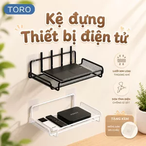 Kệ Treo Wifi Router Gắn Tường Chất Liệu Thép Cacbon, Giá Đựng Đồ Đa Năng Kèm Miếng Dán Siêu Chắc