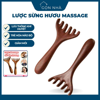 Lược Massage Giả Gỗ Đàn Hương Thư Giãn Toàn Thân