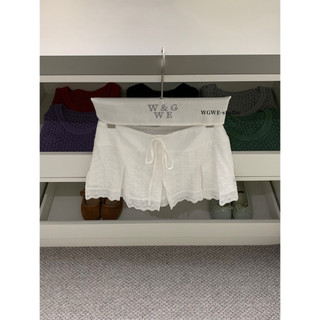 𝐏𝐡𝐢𝐞𝐧 𝐖𝐆𝐖𝐄 | (Sẵn) w9676 Chân Váy Thô Thêu Hoa Nhỏ Ly To Cạp Thấp