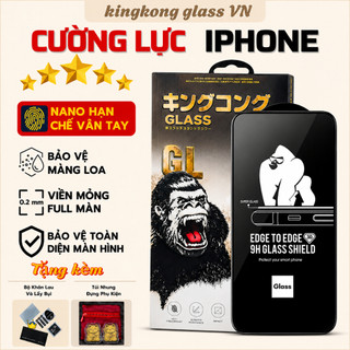 COMBO 5 Cường Lực kingkong iPhone Full Keo 9H Chống Vân Tay – Dán Mượt Không Bọt – Combo Giá Rẻ