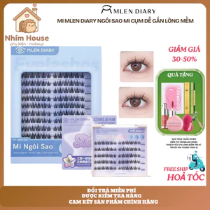 Mi MLEN DIARY Ngôi Sao Mi cụm dễ gắn lông mềm tự nhiên tiện lợi | NHÍM HOUSE