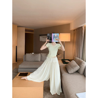 𝐏𝐡𝐢𝐞𝐧 𝐖𝐆𝐖𝐄 | (Sẵn) w9686 Quần Thô Ống Rộng Cạp Chun Bèo 4 Màu Trơn