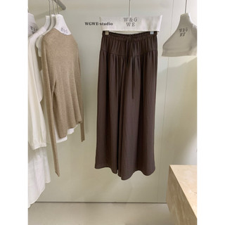 𝐏𝐡𝐢𝐞𝐧 𝐖𝐆𝐖𝐄 | (Sẵn) w9686 Quần Thô Ống Rộng Cạp Chun Bèo 4 Màu Trơn