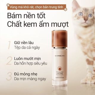 Kem Nền Carslan Dạng Lỏng Kiểm Soát Dầu Lâu Trôi Chống Thấm Nước Suốt 24h 30g
