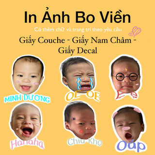 Set 6 ảnh bo viền, tách nền, viền người giấy couche 300gsm và giấy nam châm theo yêu cầu