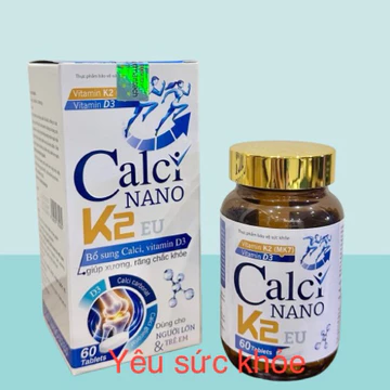 60 Viên uống Canxi nano Calcium D3 Mk7 tăng chiều cao bổ sung canxi ngừa loãng xương bổ sung dưỡng chất