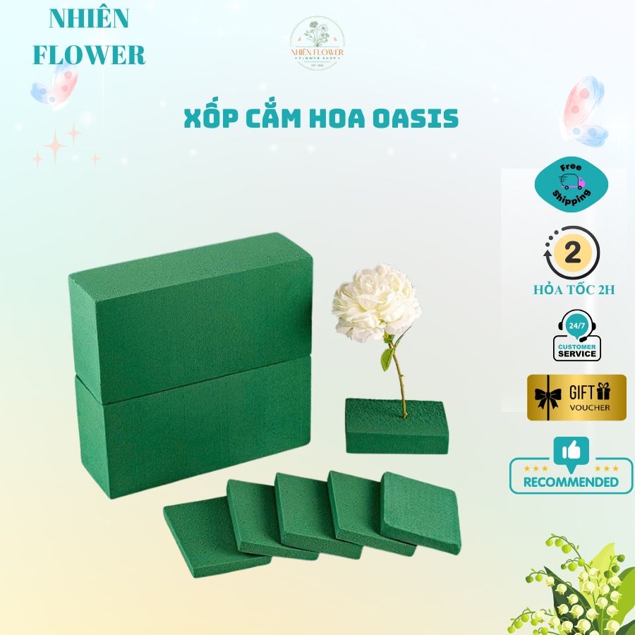 ComBo 3-5-10 Viên Xốp OASIS Loại Tôt Chuyên Dụng Dùng Cắm Hoa Tươi, Hoa Khô,Decor Cắm Hoa Nghệ Thuật
