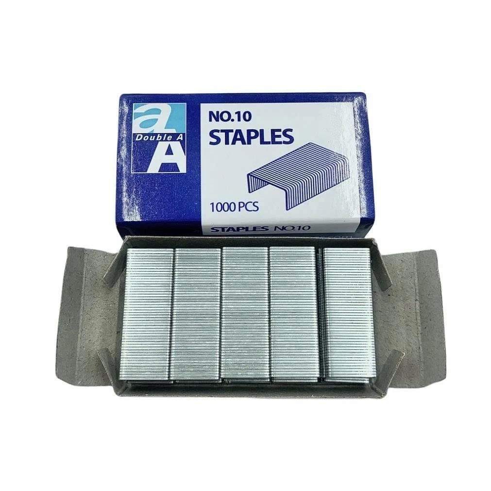 Kim Bấm Số 10 Double A - Chất Thép cứng, chống gỉ sét, dùng được cho mọi loại bấm ghim số 10