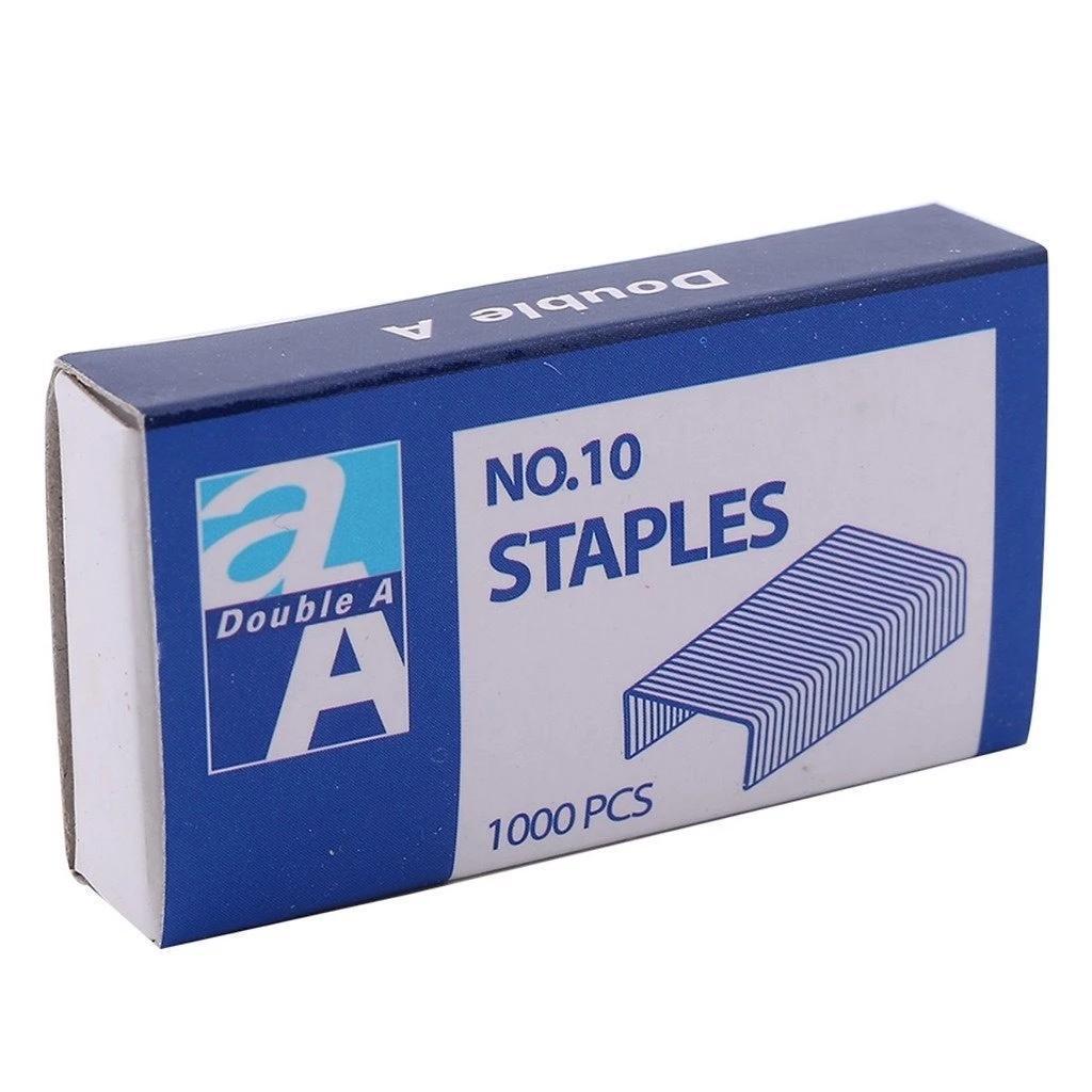 Kim Bấm Số 10 Double A - Chất Thép cứng, chống gỉ sét, dùng được cho mọi loại bấm ghim số 10