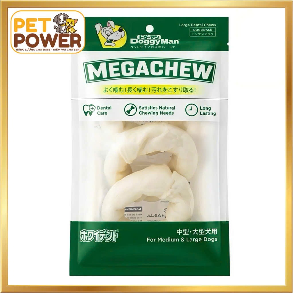 Donut da bò tự nhiên size XL 3 cây DoggyMan