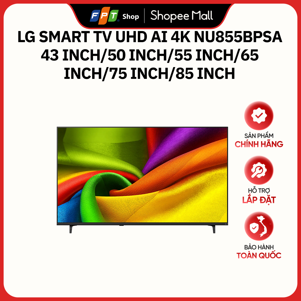 [MODEL 2026] LG Smart TV UHD AI 4K NU855BPSA 43 inch/50 inch/55 inch/65 inch/75 inch/85 inch