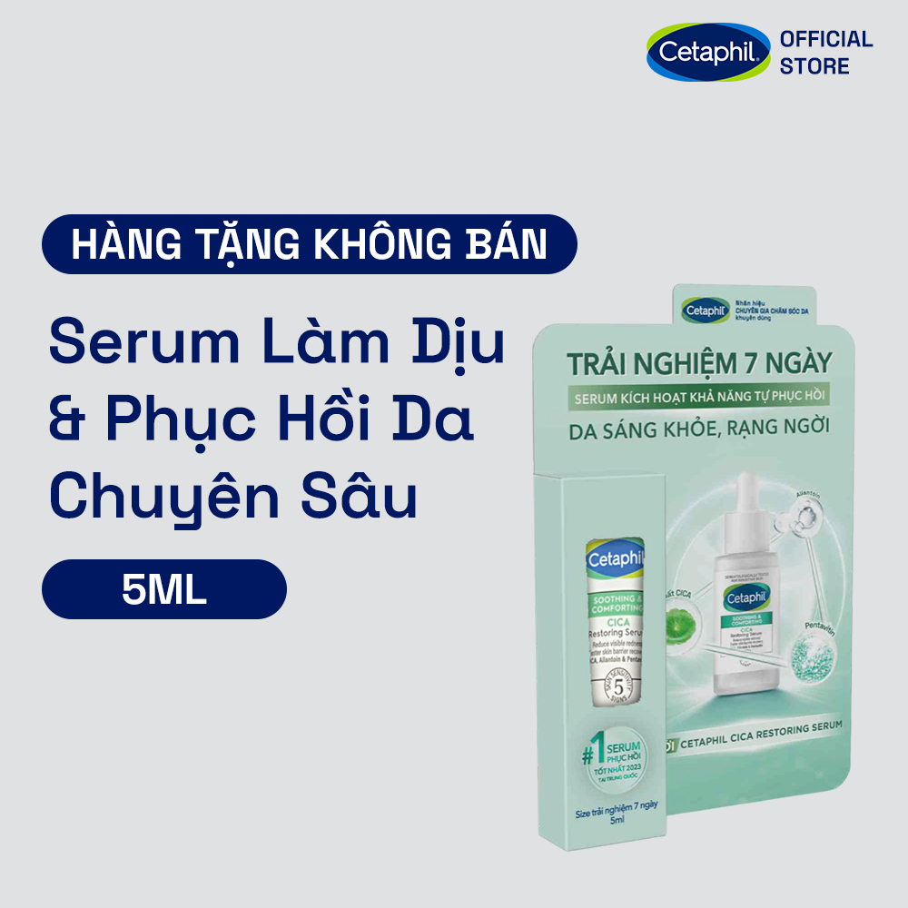 [Gift] Tinh chất giúp làm dịu và phục hồi da chuyên sâu Cetaphil Soothing and Comforting Cica Restoring Serum 5ml