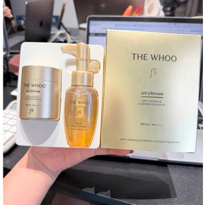 V203_ Set cushion+ dầu tẩy trang The Whoo UV Ultimate anti wrinkle cushion sun balm special set