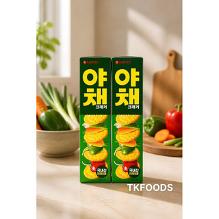 Bánh quy ăn kiêng Lotte vị rau củ 249g - 웰빙야채크래커(249g)