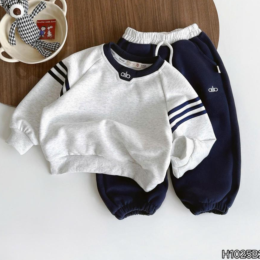 [BiBeo Kids] Bộ Quần Áo THU ĐÔNG BỘ NỈ ALA cho bé trai ,Bộ quần áo dài tay cho bé