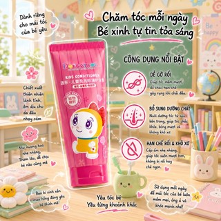 DẦU XẢ TÓC DORAEMON Keratin cho BÉ TỪ 3-15 TUÔI giúp giảm gãy rụng tóc, dung tích 180ml - SG