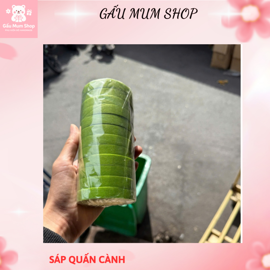 Băng Dính Quấn Cành Cây | Băng Dính Sáp Hoa Rộng 1.2cm Dài 27m | Quấn Cành Hoa Giả, Handmade, DIY