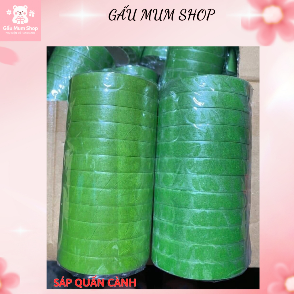 Băng Dính Quấn Cành Cây | Băng Dính Sáp Hoa Rộng 1.2cm Dài 27m | Quấn Cành Hoa Giả, Handmade, DIY