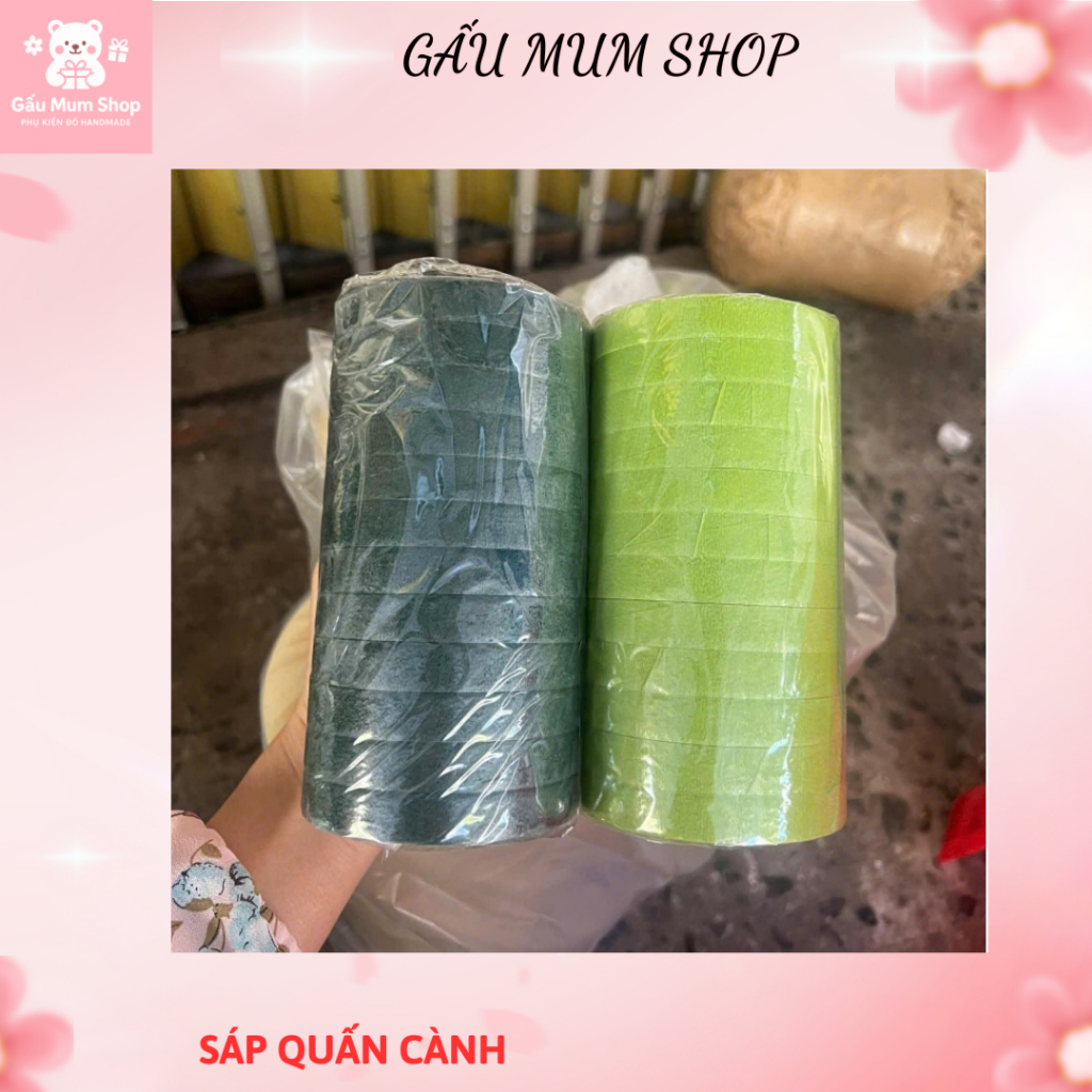 Băng Dính Quấn Cành Cây | Băng Dính Sáp Hoa Rộng 1.2cm Dài 27m | Quấn Cành Hoa Giả, Handmade, DIY