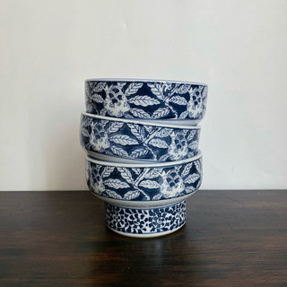 Đôn Chân Cao Hoa Lam Size 12*7 - Gốm Nhật 2hand