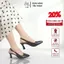 Giày Sục Cao Gót Quai Hậu Nữ LUME 13 Mũi Nhọn Màu Đen Da PU Cao Cấp, Đế Cao Su Non Chống Trơn Trượt Cao 5cm- 7cm (NHĐ)