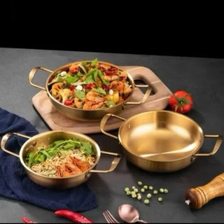Chảo nấu mỳ cay inox, kích thước 20cm, phong cách hang quốc