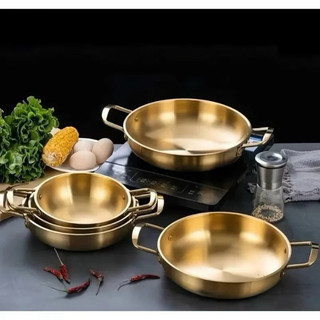 Chảo nấu mỳ cay inox, kích thước 20cm, phong cách hang quốc