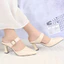Giày Sục Nữ Có Quai Mũi Nhọn, Giày Cao Gót LUME 19 Màu Kem Đế Cao Su Non Chống Trơn Trượt, Đế cao 5cm - 7cm (SQNNK)