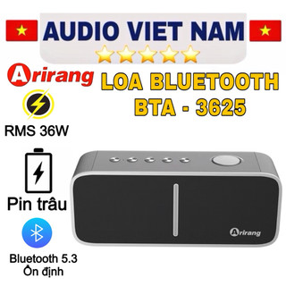 LOA NGHE NHẠC ARIRANG BTA - 3625 dòng loa di động chuyên nghe nhạc arirang bta 3625 bluetooth 5.3, có 2 chế độ EQ