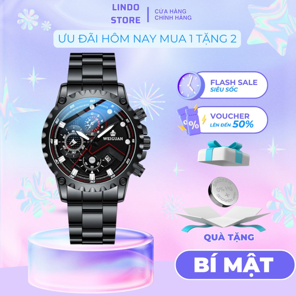 Đồng hồ nam chính hãng D-ZINER bản weguan chính hãng size 42mm kèm hộp đựng T0202 | BigBuy360 - bigbuy360.vn