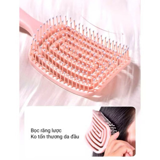Lược thoáng khí tạo phồng, gỡ rối, chải tóc massage da đầu thiết kế thông minh sáng tạo tiện lợi