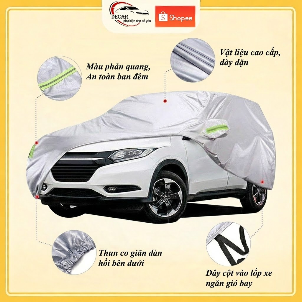 [FORD EVEREST] Bạt phủ xe ô tô Ford Everest, áo trùm phủ kín bảo vệ xe ô tô vải dù Oxford cao cấp chống nắng, mưa