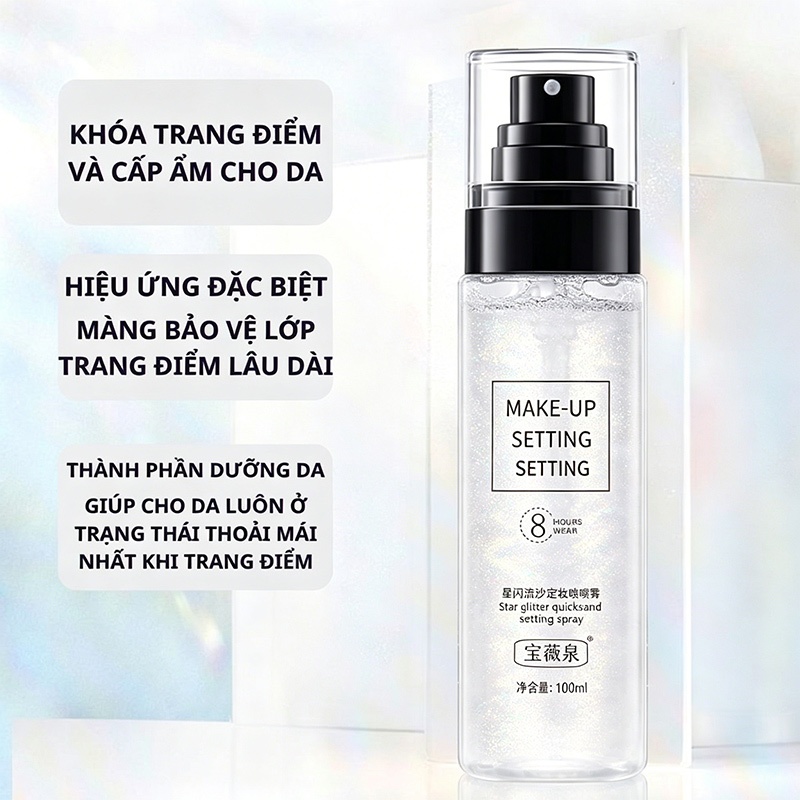 [MỚI] Xịt Khoá trang điểm Tia Sương Mềm Mại Giúp Khóa Chặt Lớp Trang Điểm Phù Hợp Mọi Loại Da 100ml